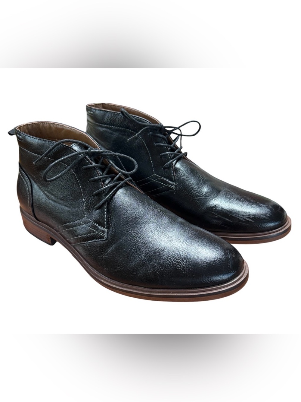 Sonoma Aaron Men’s 13 Black Chukka Boots OrthoLite Eco Lace Up. Preppy EUC